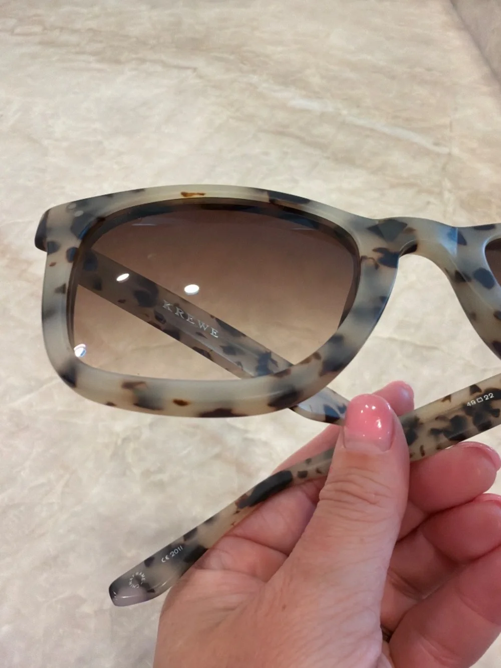 Krewe Charles II Sunglasses in Matte Oyster - Picture 6 of 6